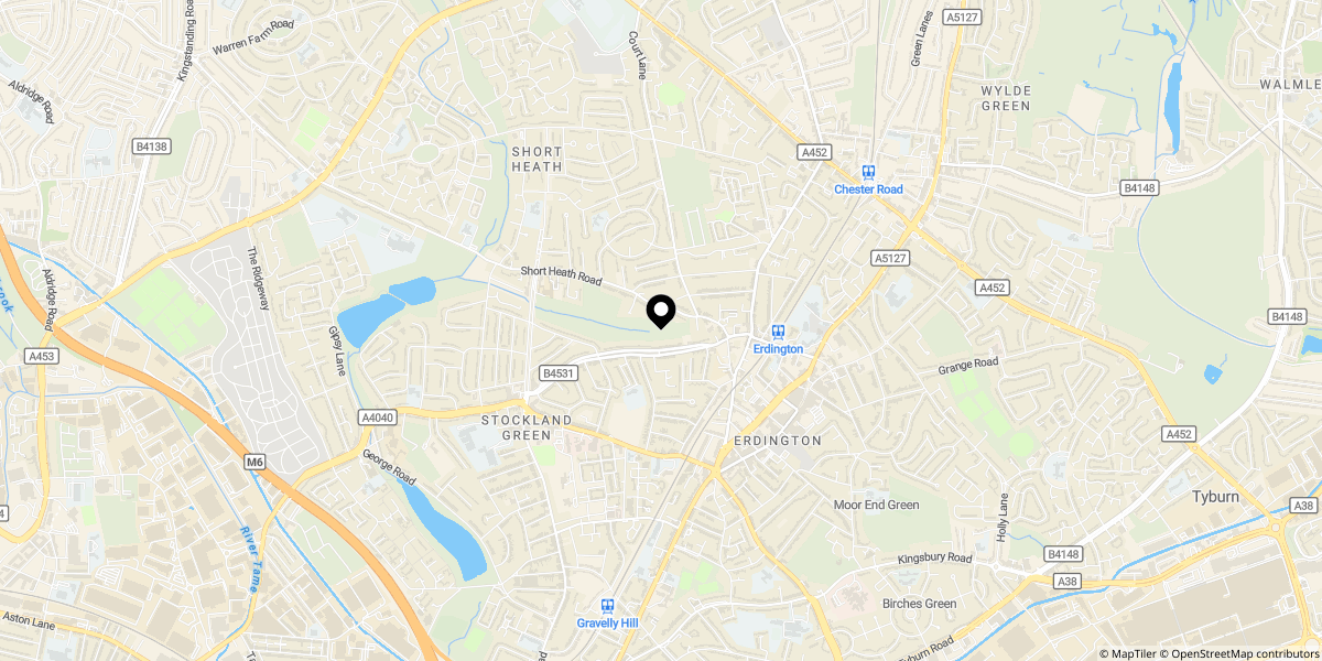 Approximate location of Marsh Lane, Birmingham, B23 6PL